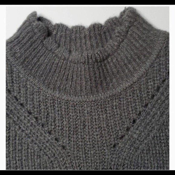 RD Style Lattice Stripe Scalloped Mock Neck Sweater Dress size M NWOT - Picture 2 of 8